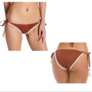 Ale by Alessandra Ever Suede Boho Bikini Bottom Size L